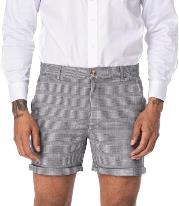 Mens Slim Fit Elastic Waist Cargo Shorts 5.5 Inch Inseam - Image 2