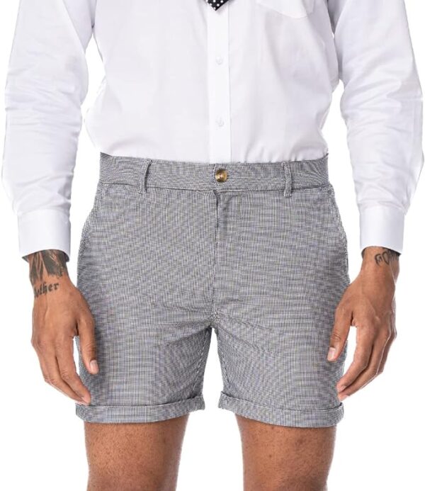 Mens Slim Fit Elastic Waist Cargo Shorts 5.5 Inch Inseam