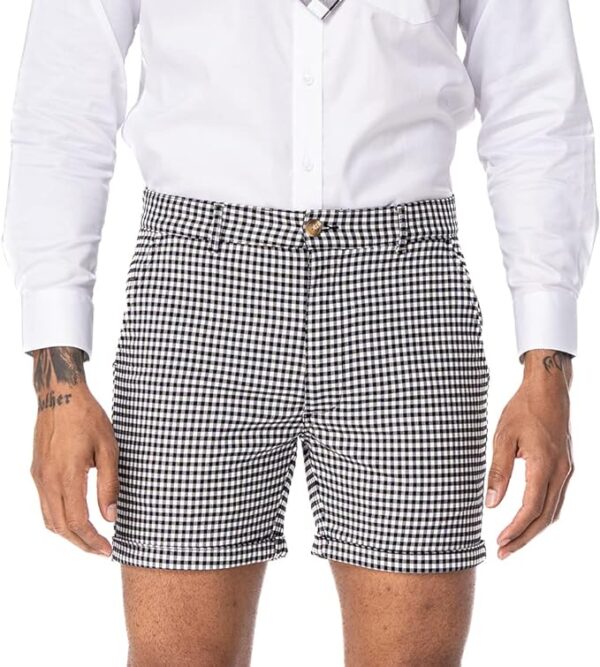 Mens Slim Fit Elastic Waist Cargo Shorts 5.5 Inch Inseam - Image 4